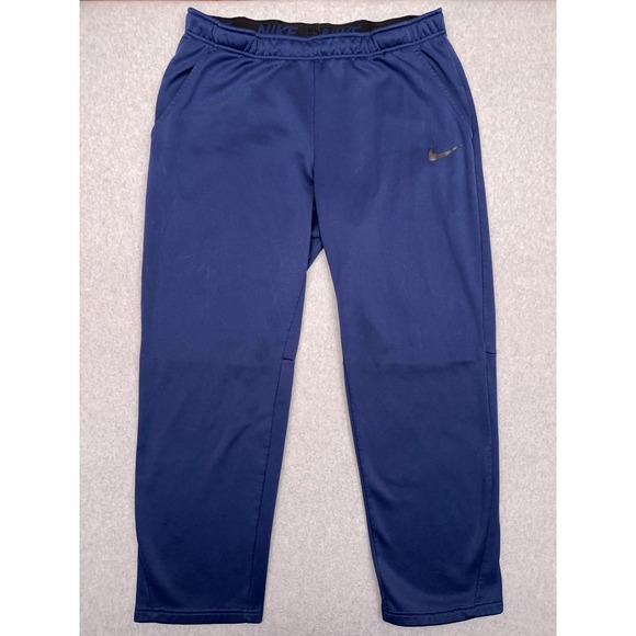 Nike Therma Fleece Training Pants Men's XXL Blue Dri-Fit Straight Stretch 932253 - Picture 1 of 12